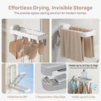 Wall Mounted Drying Rack with 7 Hidden Clips - Image 2