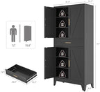 Bevivog 71" Kitchen Pantry Cabinet, Metal Storage Cabinet - Image 3