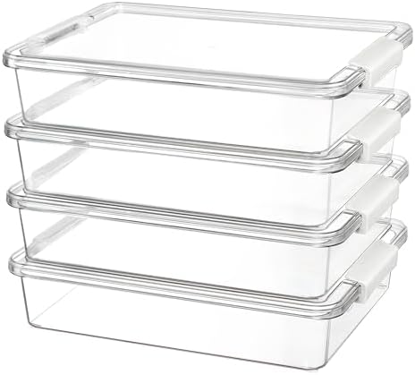 Vtopmart 4 Pack 6 Qt Plastic Storage Bins by Vtopmart