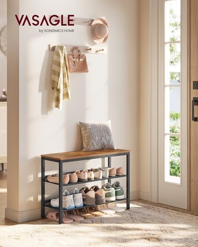 VASAGLE 3-Tier Shoe Rack, Adjustable, Freestanding - Image 2