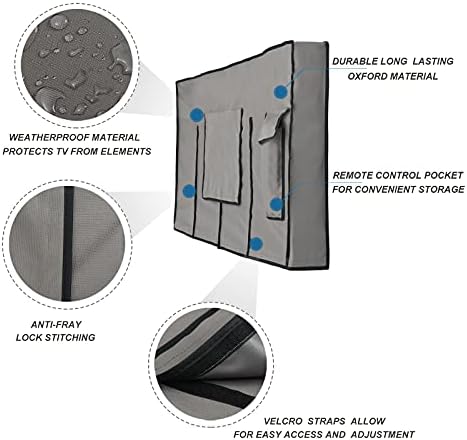 iBirdie Outdoor TV Cover 52 to 55 inch Weatherproof and Waterproof - Image 3
