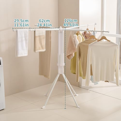 JOOM 4 Legs Clothes Drying Rack, Garment Rack Portable and Foldable Space - Image 2