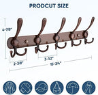 TICONN Wall Mounted Coat Rack, Five Heavy Duty Tri Hooks All Metal Construction - Image 2