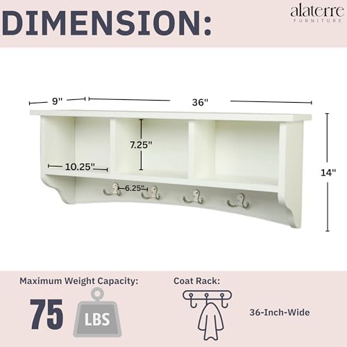 Alaterre Shaker Cottage Wall-Mounted Coat Rack - Image 3