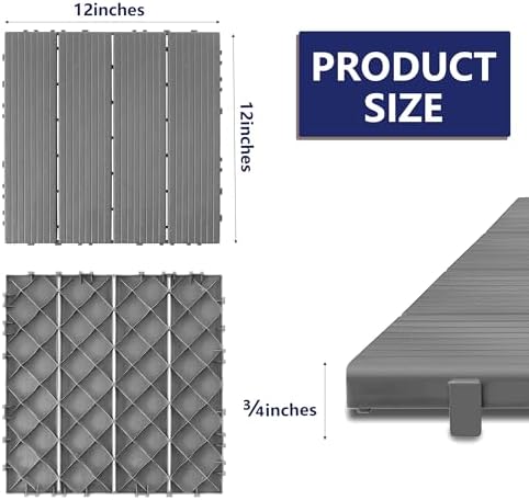 288 PCS Plastic Interlocking Deck Tiles - Image 2