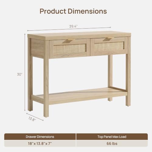 SICOTAS Rattan Console Table - Image 2