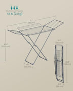 SONGMICS Clothes Drying Rack, Heavy Duty, 4 Gullwings - Image 6