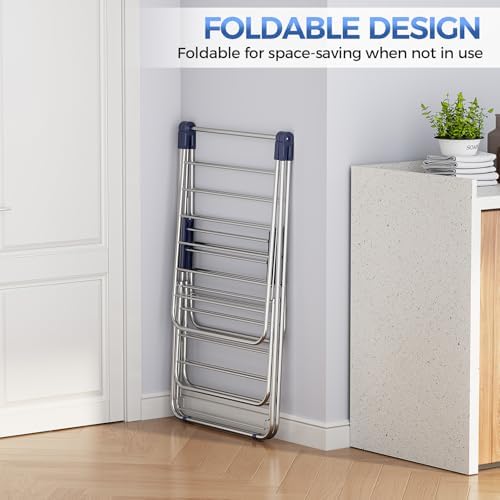 APEXCHASER Clothes Drying Rack, Foldable 2-Level Drying Rack Clothing, - Image 7