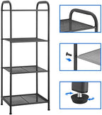 MAX Houser 4 Tier Standing Shelf Units Storage Rack, Charcoal Gray - Image 4