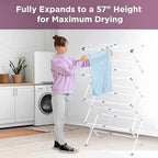 BLACK+DECKER 4-Tier Expandable Collapsible Clothes Drying Rack, Telescopic - Image 5