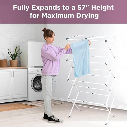 BLACK+DECKER 4-Tier Expandable Collapsible Clothes Drying Rack, Telescopic - Image 5