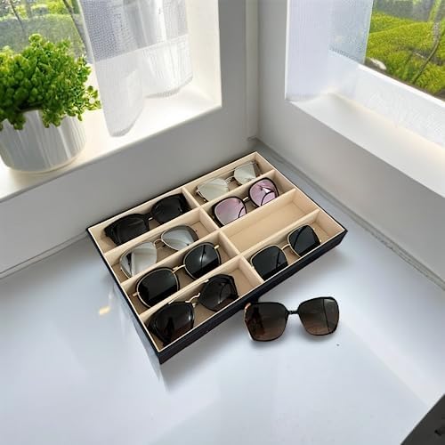 Premium Quality Sunglasses Tray Organizer Display PU Leather Exterior Soft - Image 4