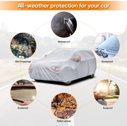 SUV Car Cover All Weather Waterproof Fit - Image 4