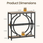 Snughome Entryway Table with 3 Tier Storage Shelves, Narrow Console Table - Image 3