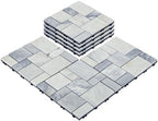 jxgzyy 4PCS Interlocking Deck Tiles, Waterproof DIY Outdoor Flooring, Natural by jxgzyy