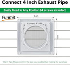 4 Inch Outdoor Dryer Vent Cover Louvered - Image 4