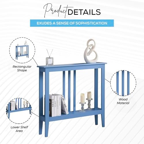 Kings Brand Narrow Console Table w/Storage Shelf - Image 3