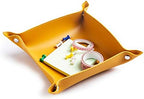 Leather Jewelry Valet Tray for Women and Man, Portable Entryway Table Tray - Image 4