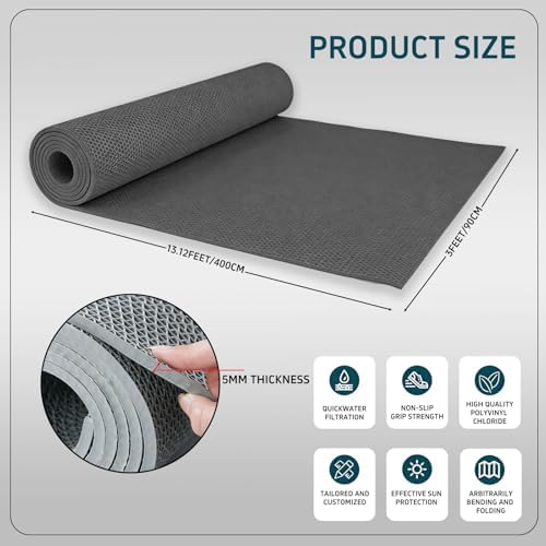 13Ft x 3Ft Ground Pool Drainage Mat 0.2 inch Thick Non Slip Swimming Pool - Image 3