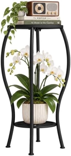 TOSKING 2-Tier Tall Metal Plant Stand, Indoor Outdoor by TOSKINGESSENCE