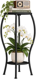 TOSKING 2-Tier Tall Metal Plant Stand, Indoor Outdoor by TOSKINGESSENCE