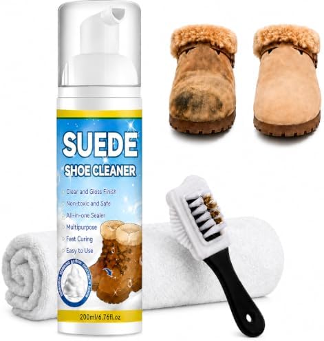 Suede Shoe Cleaner Kit, 6.76 fl oz Foam Cleaner by Practicalityperfectedhere