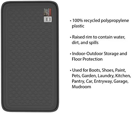 All Weather Boot Tray – Set of 2 Large Water-Resistant Plastic Utility Shoe Mat - Image 5