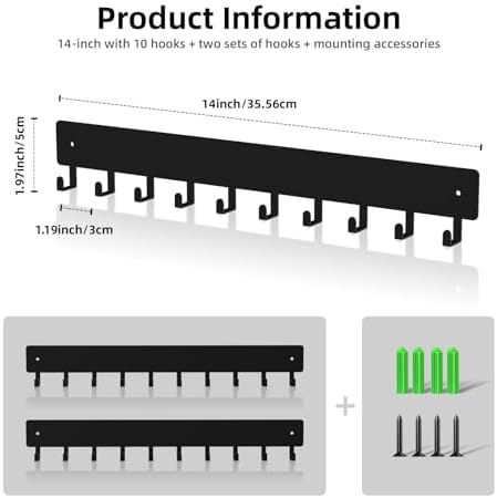 Key Holder Wall Mount, 14in - Image 2