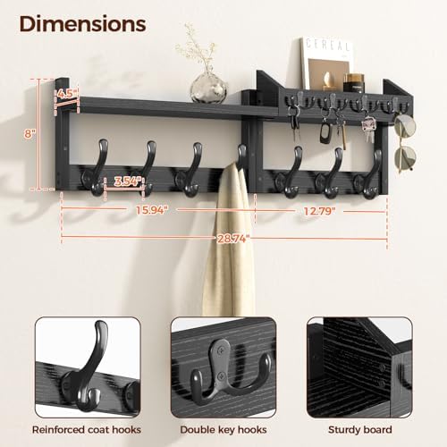 Evermagin 29" Coat Rack Wall Mount - Image 3