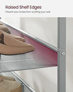 VASAGLE 5-Tier Shoe Rack, Adjustable, Freestanding - Image 7