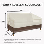 Easy-Going Heavy Duty Outdoor Loveseat Cover Waterproof, 58Wx40Dx31H inch - Image 6