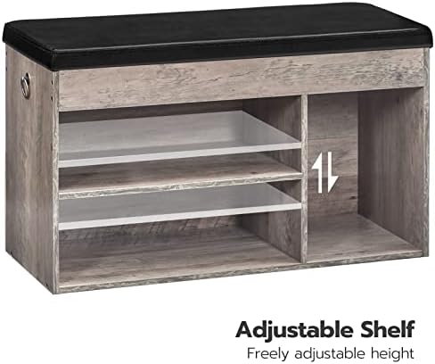 HOOBRO Shoe Storage Bench with Cushion, 32.3" Entryway Bench - Image 6