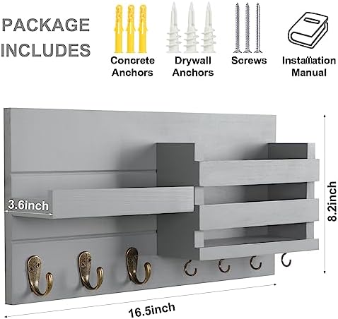 Lwenki Mail Organizer for Wall Mount – Key Holder - Image 7