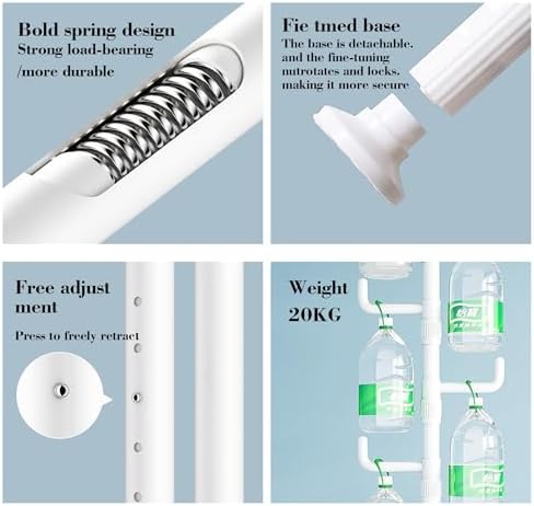 Easy Setup Adjustable Laundry Rod Clothes Space Saving Drying Rack Hanger DIY - Image 4