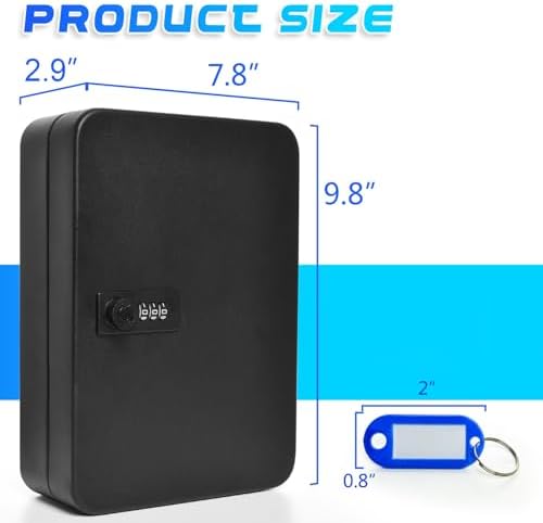 28 Steel Key Cabinet Wall Mount Key Box - Image 3