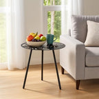 Party Zealot 1 Pack Extra-Large Metal Outdoor Side Tables 18 Inches Outside End - Image 2