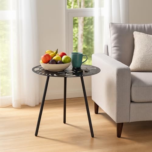 Party Zealot 1 Pack Extra-Large Metal Outdoor Side Tables 18 Inches Outside End - Image 2