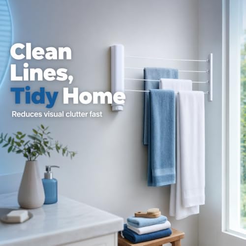 Retractable Multi-Line Clothesline Dryer, Automatic 4/5 Ropes Telescopic Indoor - Image 3