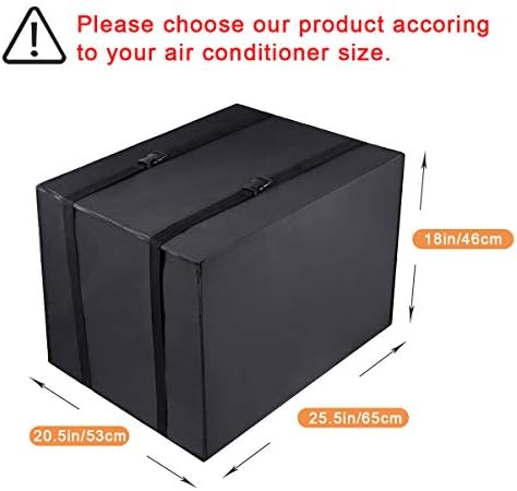 Luxiv Window AC Unit Cover Outdoor Black Waterproof AC Cover 25.5X20.5X18In - Image 2