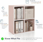 Homes: Inside + Out Apexa 6-Cube Storage Organizer Shelves, Stackable Wood - Image 6