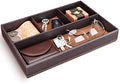 GORESE Faux Leather Valet Tray for Men, Stackable Jewelry Organizer for Drawers by GORESE
