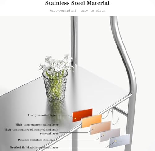 3-Tier over the Toilet Storage, Stainless Steel Bathroom Shelve, Over Toilet - Image 7