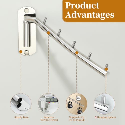 Alise Wall Mounted Drying Rack, Swivel Clothes Drying Hangers - Image 5
