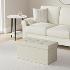 SONGMICS 30 Inches Folding Storage Ottoman Bench, Load 660 lb - Image 2