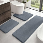 HUXMEYSON Bathroom Rugs Sets 3 Piece, Non-Slip & Quick Dry Bath Mat Set by HUXMEYSON