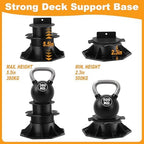 Timtin 12 Pack Adjustable Deck Support Pedestals, 2-3/8 to 5-1/2 in - Image 3