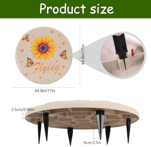 4Pcs Large Stepping Stones Outdoor Garden Walkway, Durable Plastic Pavers - Image 2