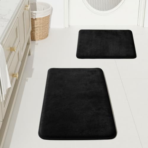 HUXMEYSON Bathroom Rugs Sets 2 Piece, Non-Slip & Quick Dry Bath Mat Set by HUXMEYSON