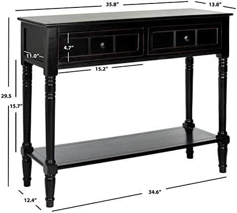 SAFAVIEH Samantha Wood Console Entryway Table, 35.8" AMH5710B - Image 3
