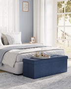 SONGMICS 43.3 Inches Folding Storage Ottoman Bench, Load 660 lb - Image 2
